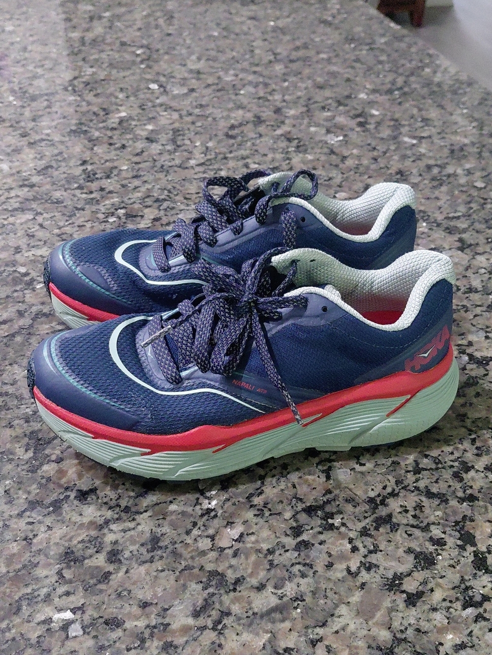Hoka One One Napali ATR Women's Blue Red Lace Up Running Shoes Sneakers Size 7